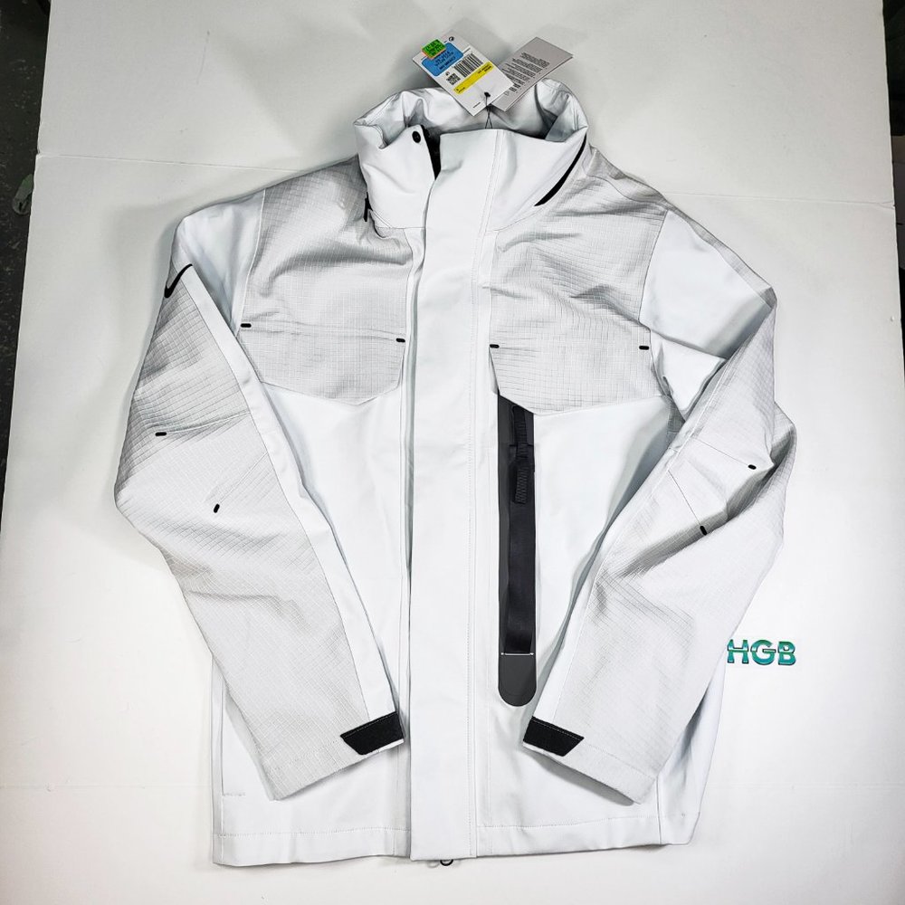 Nike Sportswear Tech Pack M65 Jacket Men's Water-repellent Long White CZ9309-100 - Picture 8 of 15